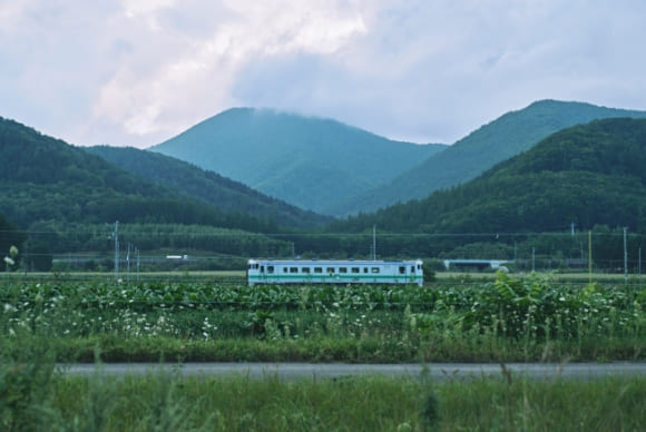 石北本線と山の景色